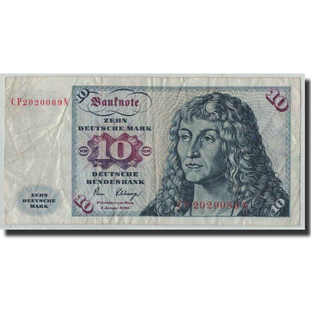 Banknote, GERMANY - FEDERAL REPUBLIC, 10 Deutsche Mark, 1980, 1980-01-02