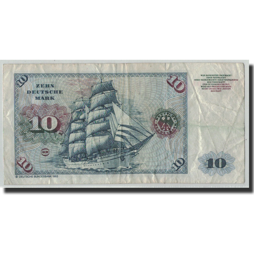 Banknote, GERMANY - FEDERAL REPUBLIC, 10 Deutsche Mark, 1980, 1980-01-02