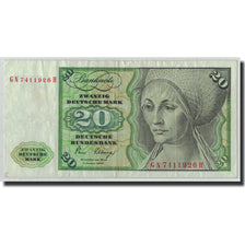 Banconote, GERMANIA - REPUBBLICA FEDERALE, 20 Deutsche Mark, 1980, KM:32d