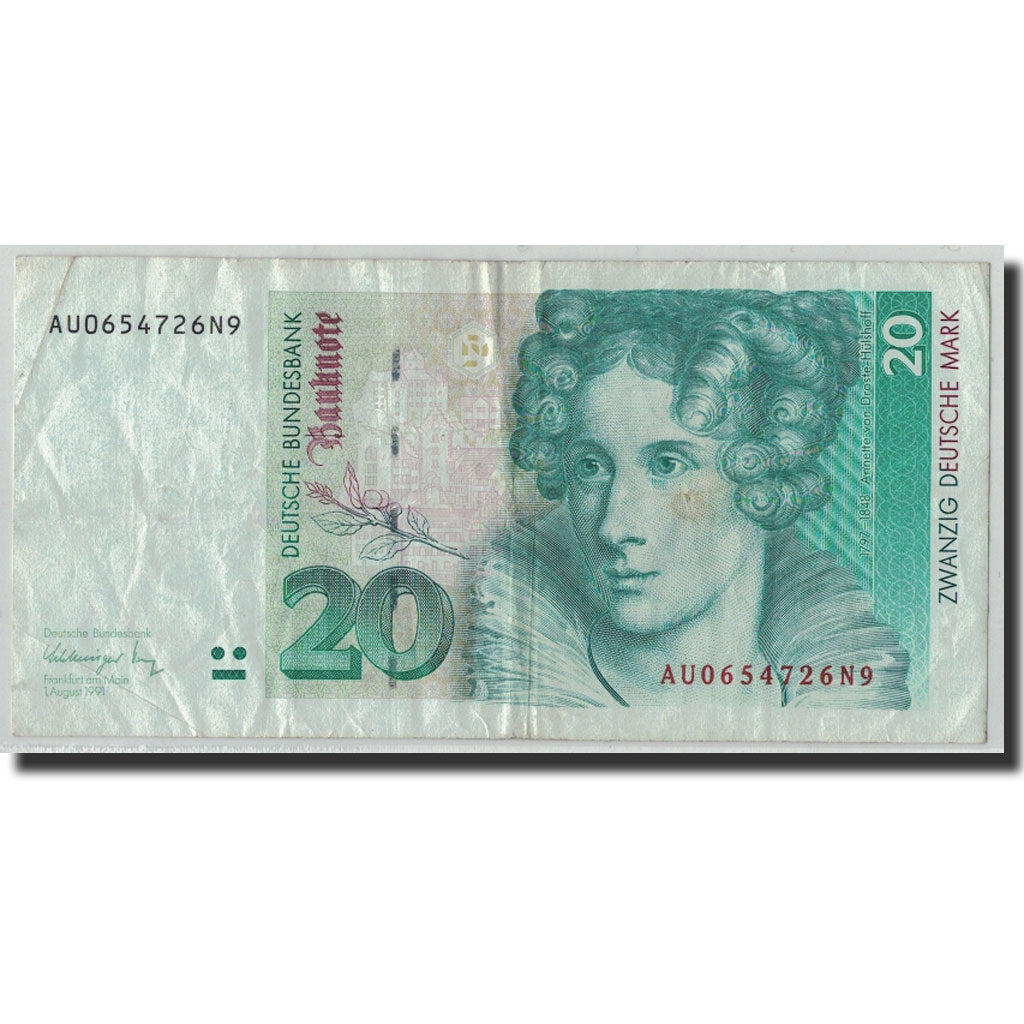 Banknote, GERMANY - FEDERAL REPUBLIC, 20 Deutsche Mark, 1991, 1991-08-01