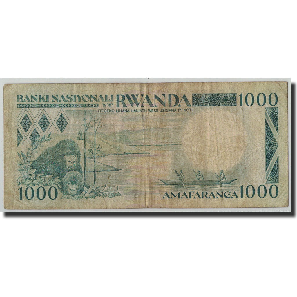 Banknote, Rwanda, 1000 Francs, 1988, 1988-01-01, KM:21a, VG(8-10)
