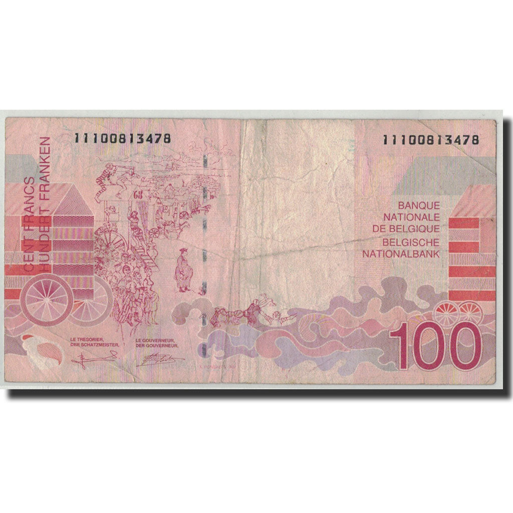 Banknote, Belgium, 100 Francs, Undated (1995-2001), KM:147, VG(8-10)