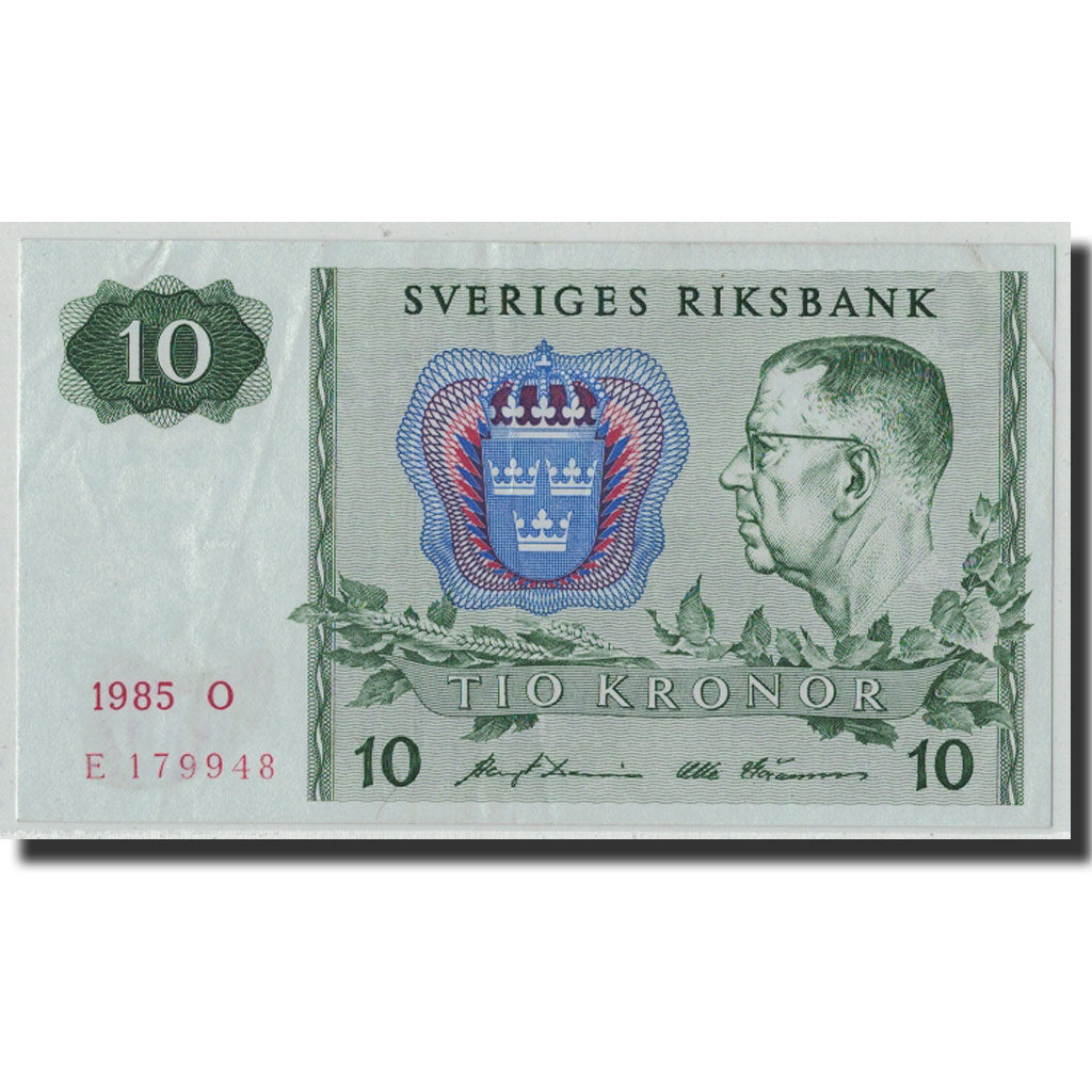Banknote, Sweden, 10 Kronor, 1985, KM:52d, AU(50-53)