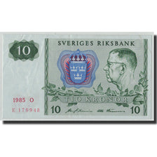Billet, Suède, 10 Kronor, 1985, KM:52d, TTB+