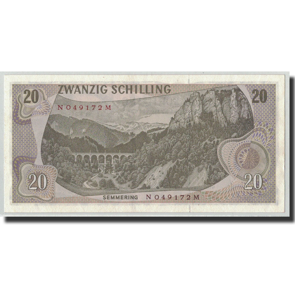Banknote, Austria, 20 Schilling, 1967, 1967-07-02, KM:142a, AU(55-58)