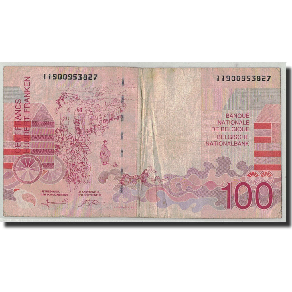 Banknote, Belgium, 100 Francs, Undated (1995-2001), KM:147, VG(8-10)