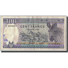 Banknote, Rwanda, 100 Francs, 1989, 1989-04-24, KM:19, VF(30-35)