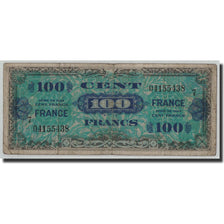 France, 100 Francs, 1945 Verso France, 1944, F(12-15), Fayette:VF25.7, KM:123b