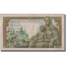 France, 1000 Francs, 1 000 F 1942-1943 ''Déesse Déméter'', 1942, 1942-06-20