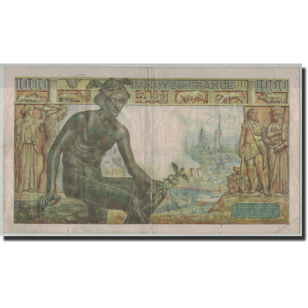 France, 1000 Francs, 1 000 F 1942-1943 ''Déesse Déméter'', 1942, 1942-06-20