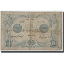 France, 5 Francs, 5 F 1912-1917 ''Bleu'', 1915, 1915-11, B, Fayette:2.33, KM:70