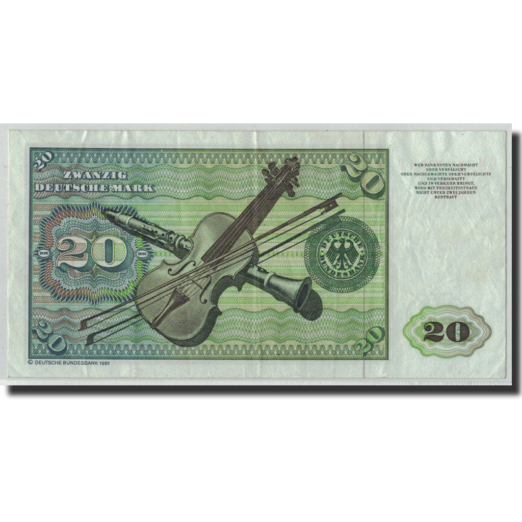 Banknote, GERMANY - FEDERAL REPUBLIC, 20 Deutsche Mark, 1980, 1980-01-02