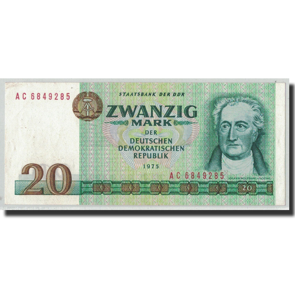 Banknote, Germany - Democratic Republic, 20 Mark, 1975, KM:29b, AU(55-58)