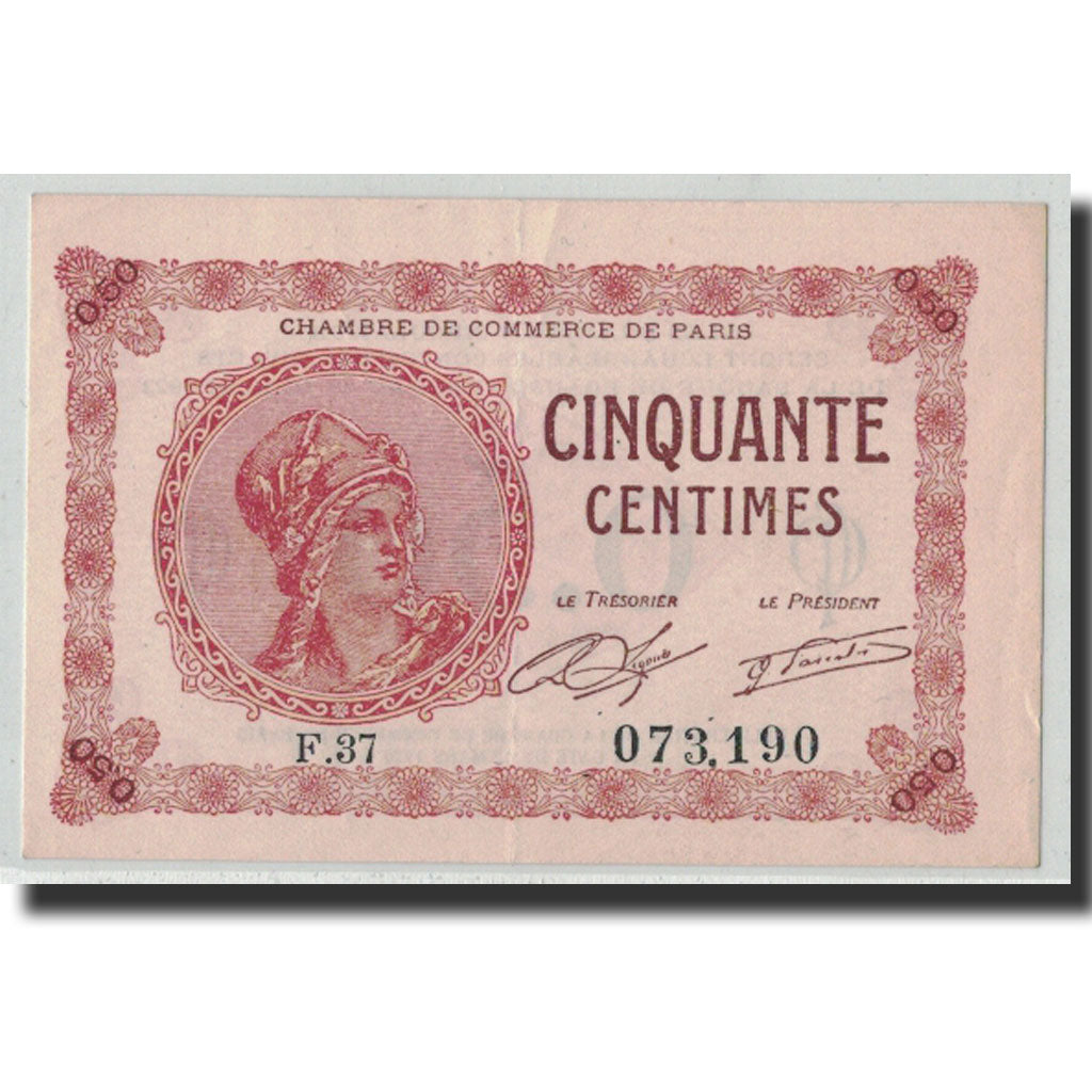 Pirot:97-10, 50 Centimes, 1920, France, UNC(63), Paris