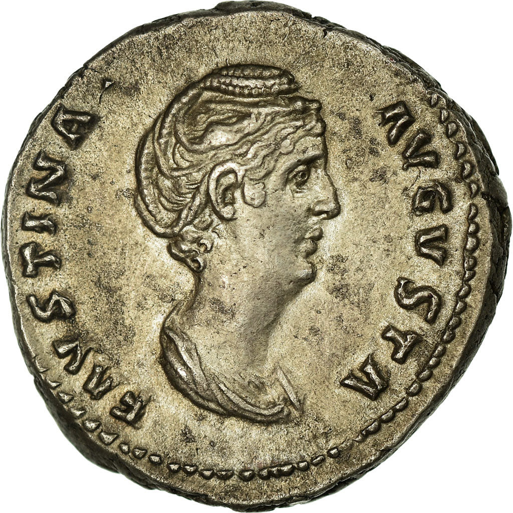 Coin, Faustina I, Denarius, Roma, AU(55-58), Silver