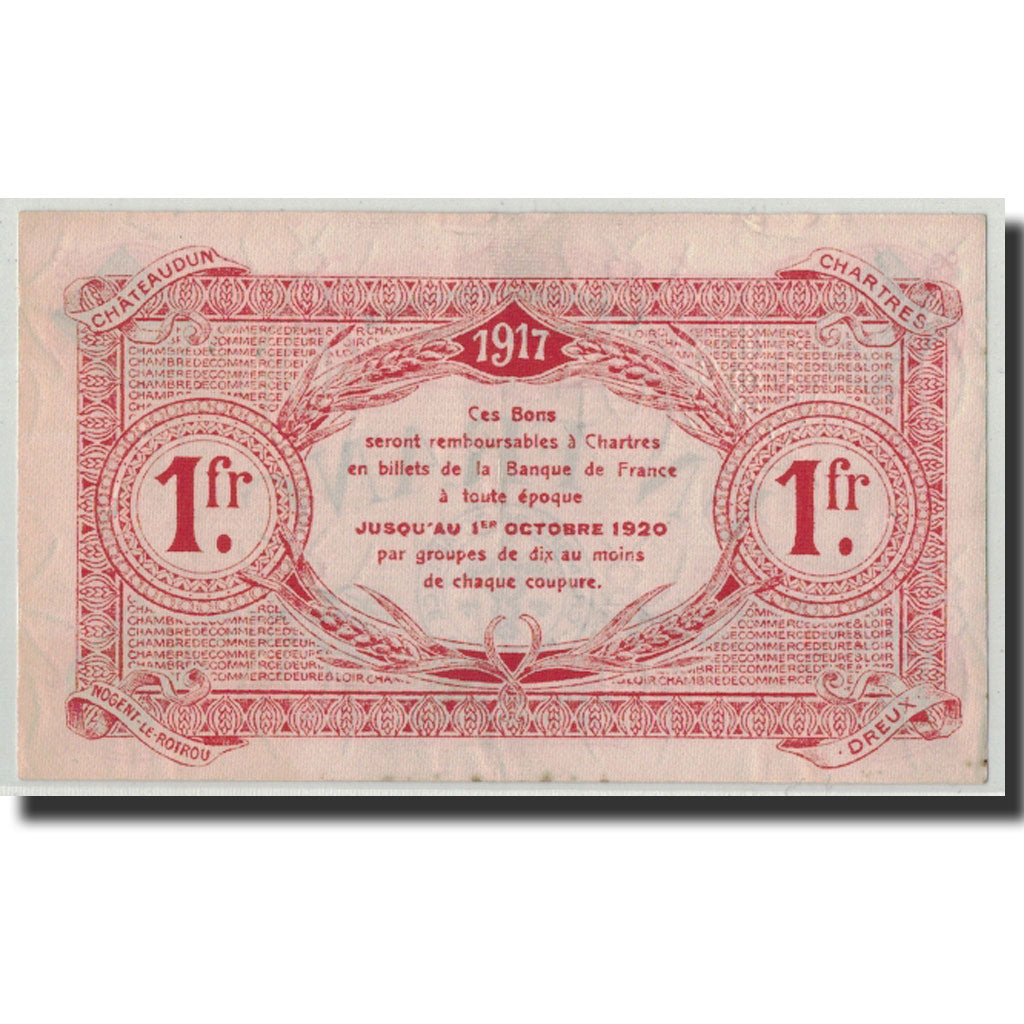 Francia, Eure et loir, 1 Franc, 1917, SPL-, Pirot:45-5