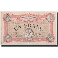 France, Eure et loir, 1 Franc, 1917, UNC(63), Pirot:45-5