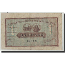 France, Toulouse, 1 Franc, 1919, B+, Pirot:122-34