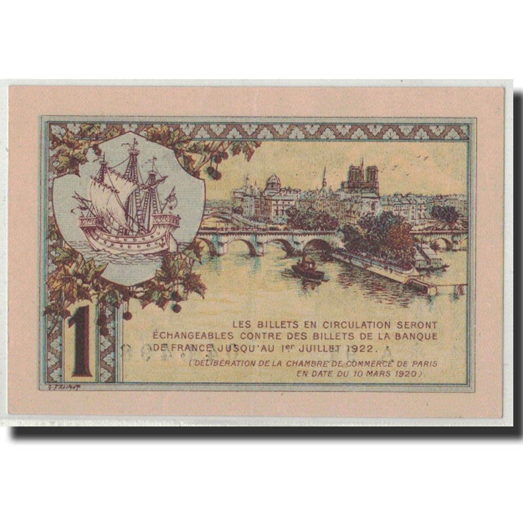France, Paris, 1 Franc, 1920, UNC(65-70), Pirot:97-23
