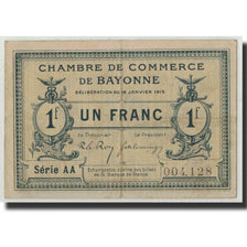 France, Bayonne, 1 Franc, 1915, EF(40-45), Pirot:21-13