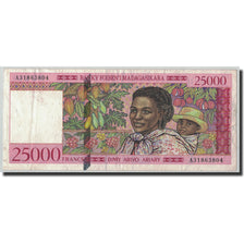 Banknote, Madagascar, 25,000 Francs = 5000 Ariary, Undated (1998), KM:82