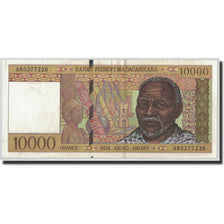 Geldschein, Madagascar, 10,000 Francs = 2000 Ariary, Undated (1995), KM:79b, VZ