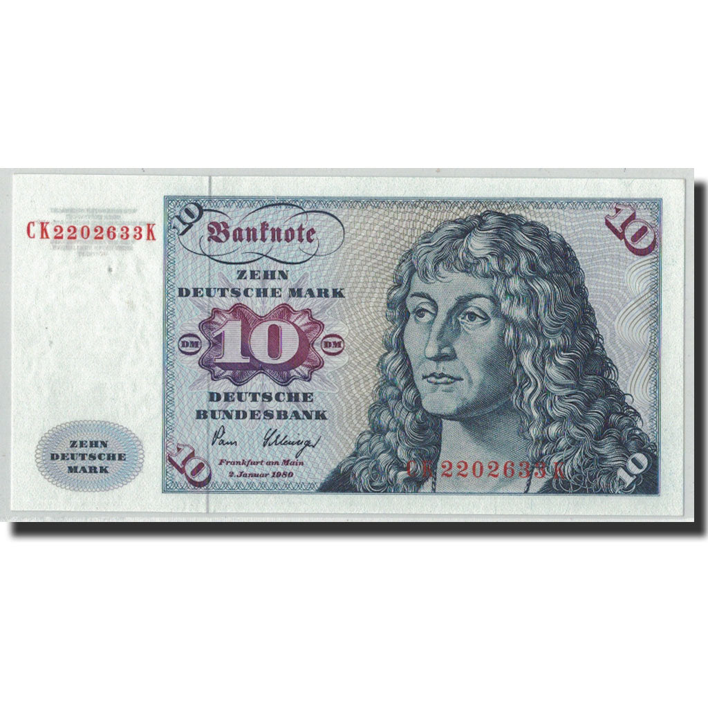 Banknote, GERMANY - FEDERAL REPUBLIC, 10 Deutsche Mark, 1980, 1980-01-02