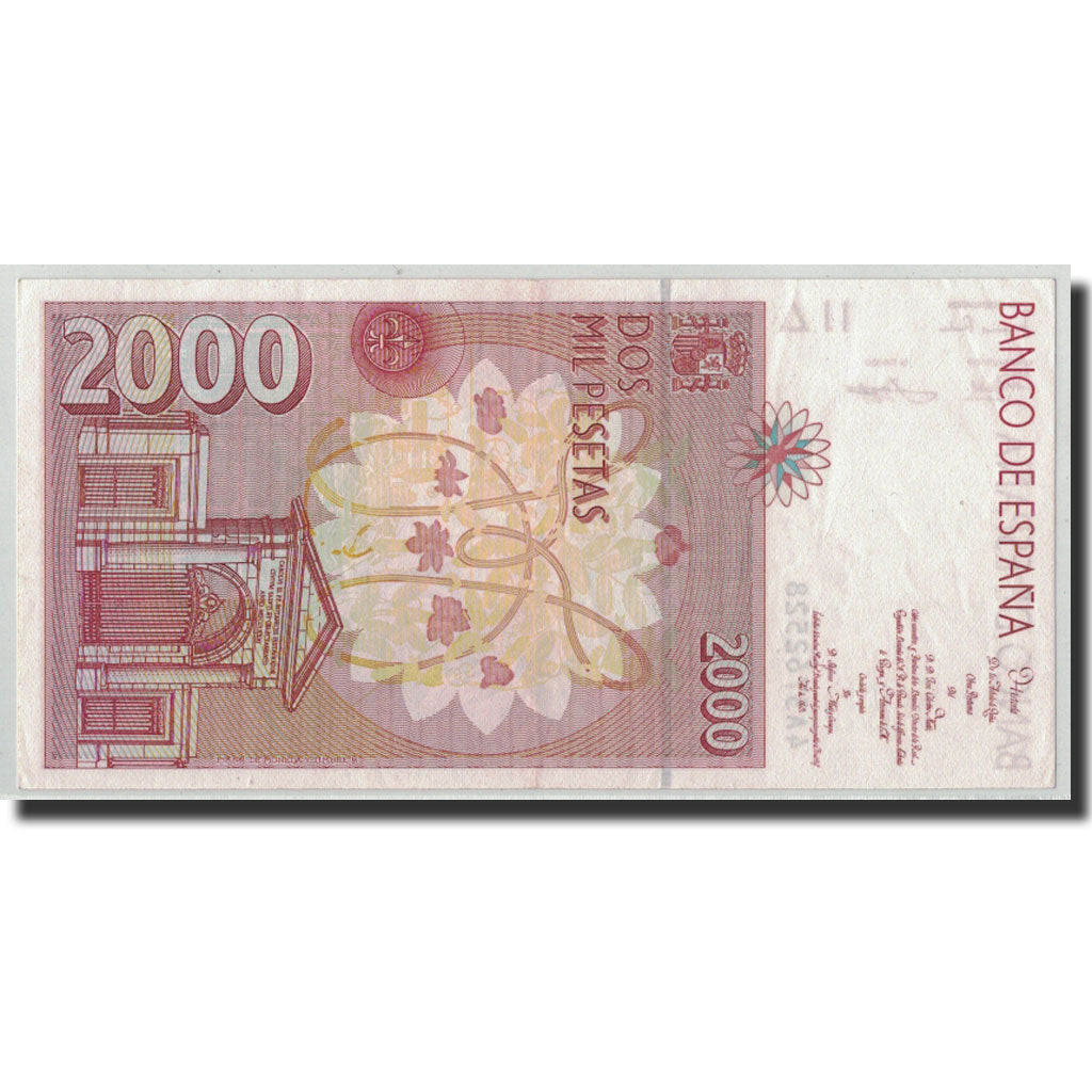 Banknote, Spain, 2000 Pesetas, 1992, 1992-04-24, KM:164, AU(55-58)