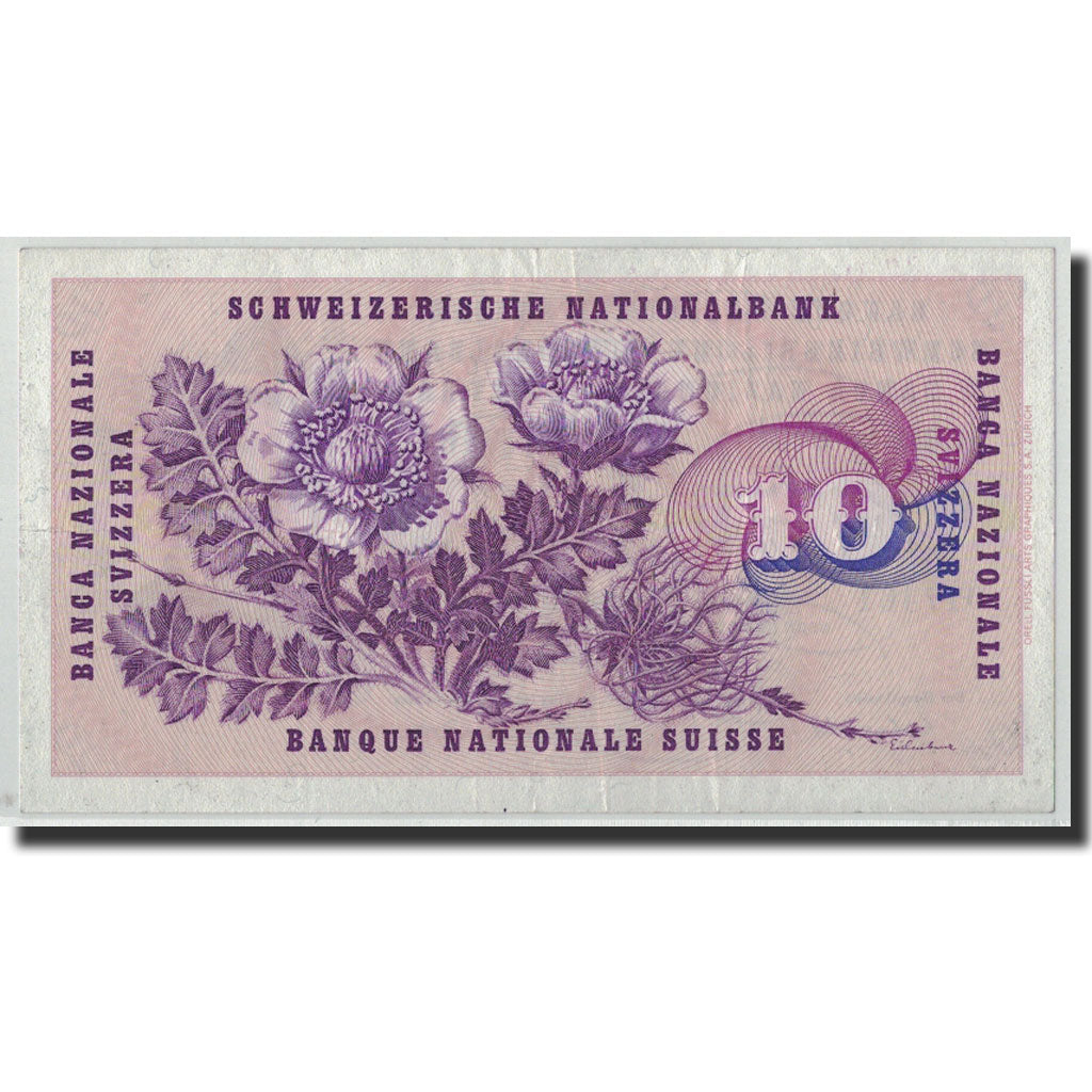 Banknote, Switzerland, 10 Franken, 1974, 1974-02-07, KM:45t, AU(50-53)