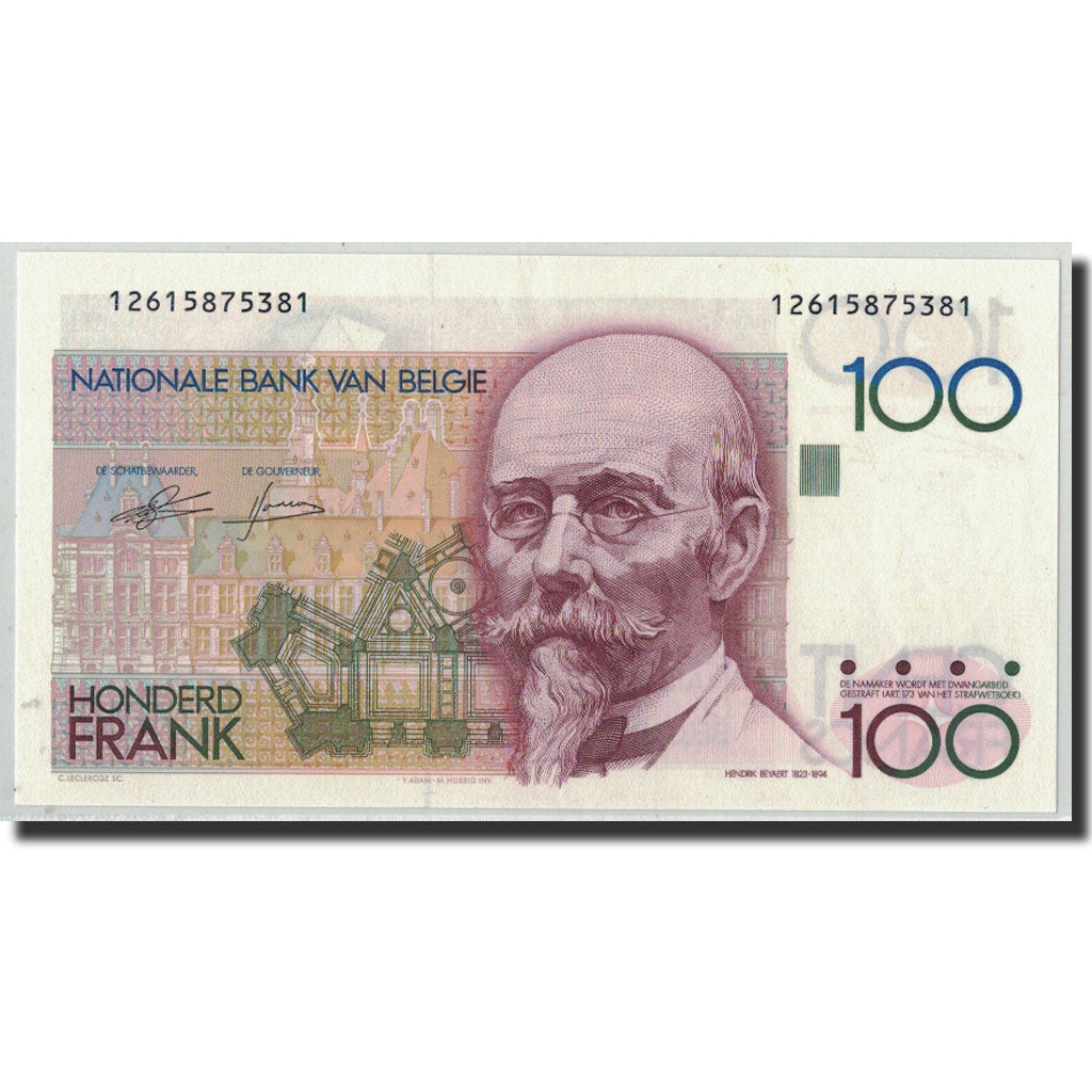 Banknote, Belgium, 100 Francs, Undated (1981-82), KM:142a, UNC(65-70)