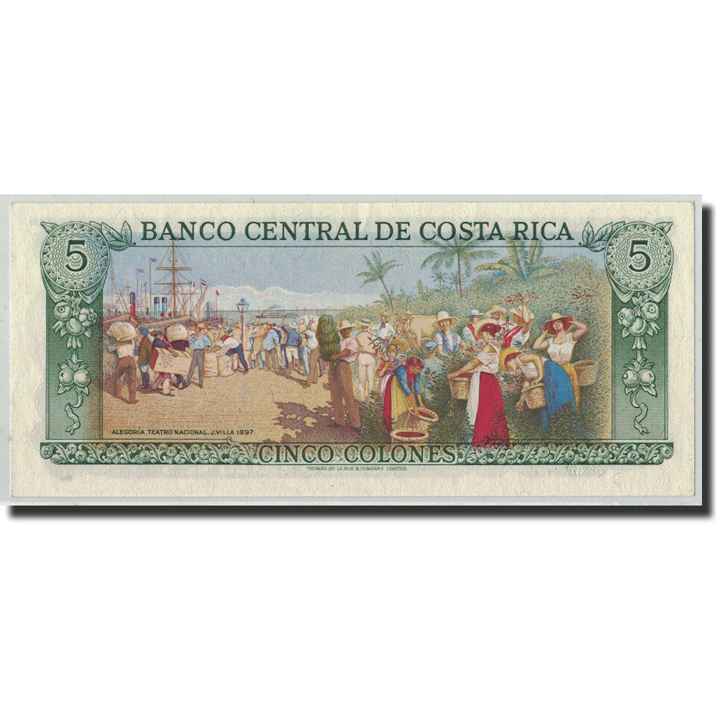 Banknote, Costa Rica, 5 Colones, 1991, 1991-04-03, KM:236e, UNC(65-70)