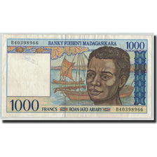 Banknote, Madagascar, 1000 Francs = 200 Ariary, 1994, KM:76b, AU(55-58)