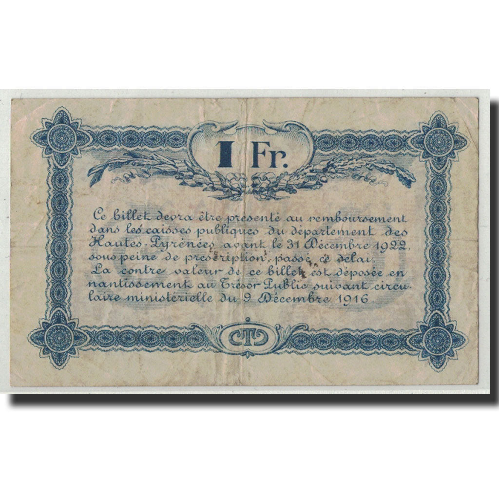 Francia, Tarbes, 1 Franc, 1919, MB, Pirot:120-22