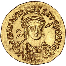 Anastasius I 491-518, Solidus, Constantinople, AU(55-58), Gold, Sear #3, 4.49