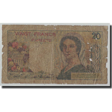 Banknote, Tahiti, 20 Francs, ND (1954-1958), KM:21b, G(4-6)