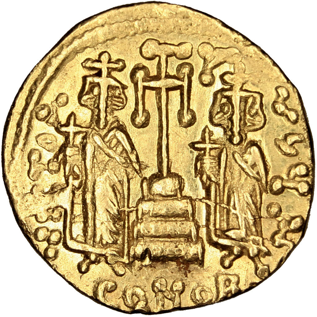 Constantine IV 668-685, Solidus, Constantinople, AU(55-58), Gold, Sear #1153A,..