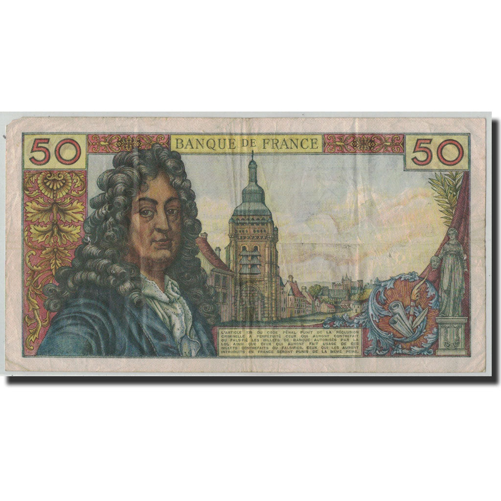 France, 50 Francs, 50 F 1962-1976 ''Racine'', 1974, 1974-02-07, VF(20-25)