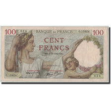 Francia, 100 Francs, 100 F 1939-1942 ''Sully'', 1940, 1940-11-07, BC+