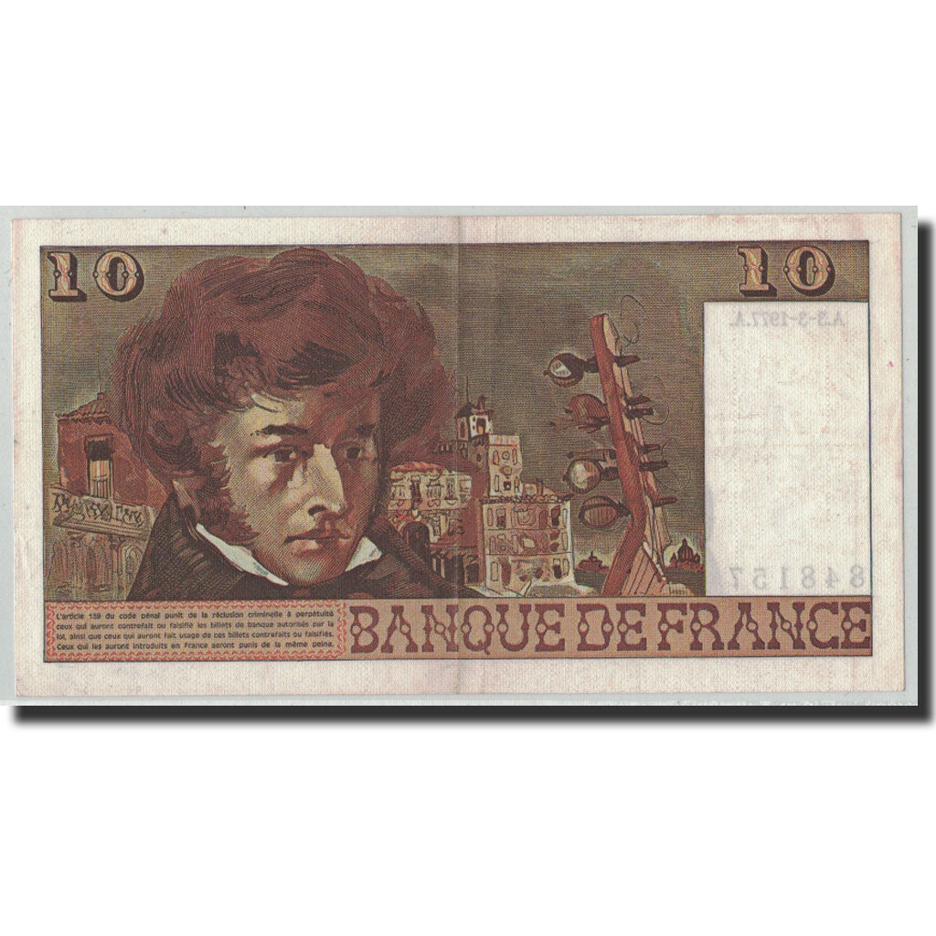 France, 10 Francs, 10 F 1972-1978 ''Berlioz'', 1977, 1977-03-03, AU(50-53)