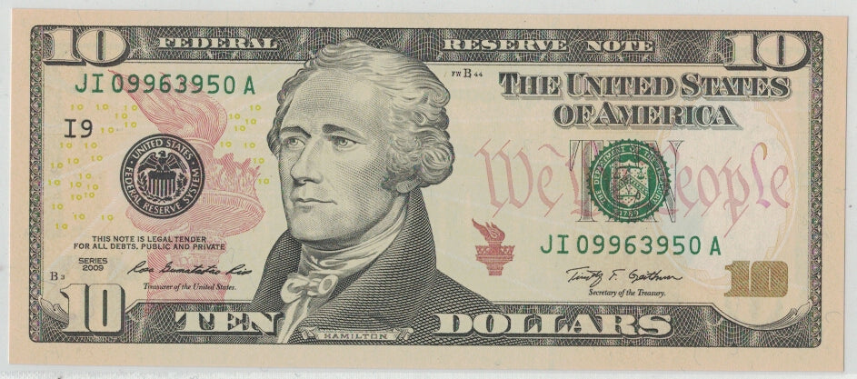 Banknote, United States, Ten Dollars, 2009, KM:New, UNC(65-70)