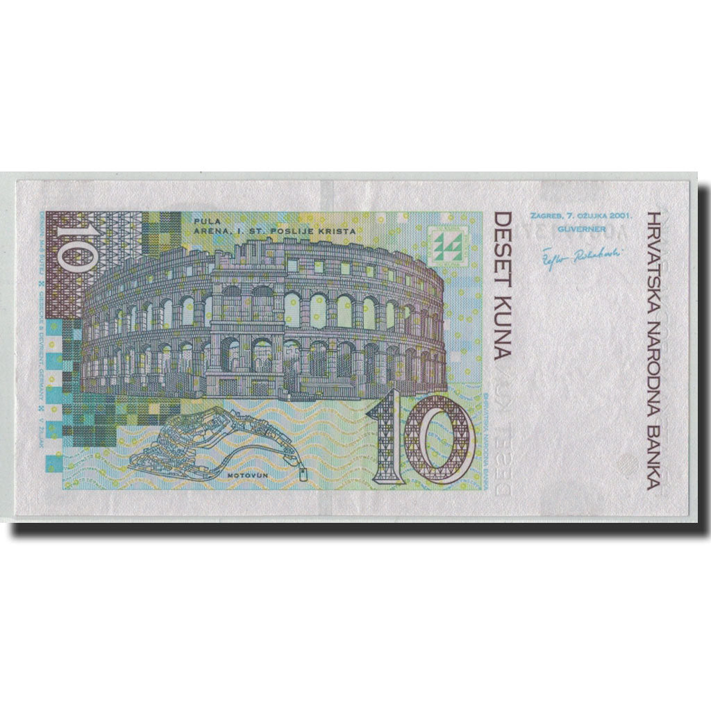 Banknote, Croatia, 10 Kuna, 2001, 2001-03-07, KM:38, UNC(63)