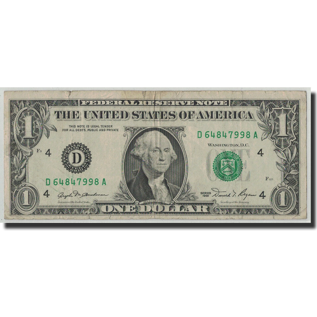 Banknote, United States, One Dollar, 1981, KM:3503, VF(20-25)