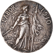 France, Medal, Art Nouveau, Labor, Progrès-Gloire, 1910, Lemaire, AU(50-53)