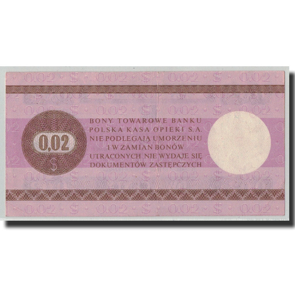 Banknote, Poland, 2 Cents, Undated (1979), KM:FX35, AU(55-58)