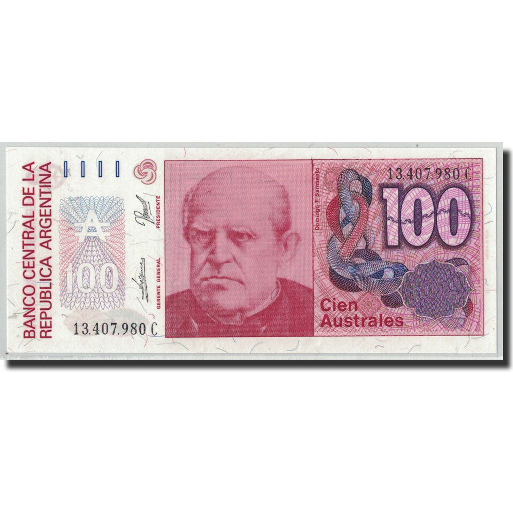 Billete, 100 Australes, Undated (1985-90), Argentina, KM:327c, UNC