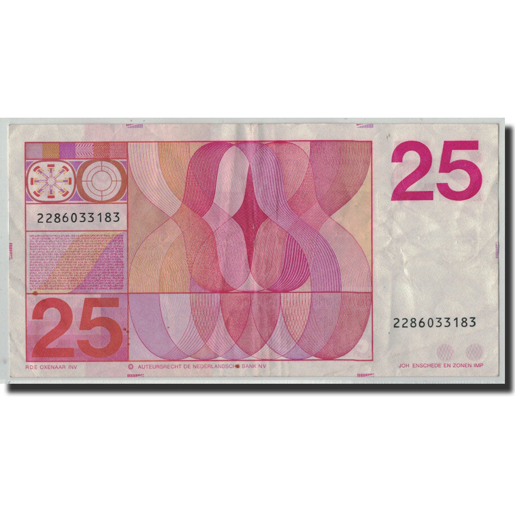 Banknote, Netherlands, 25 Gulden, 1971, 1971-02-10, KM:92a, VF(20-25)