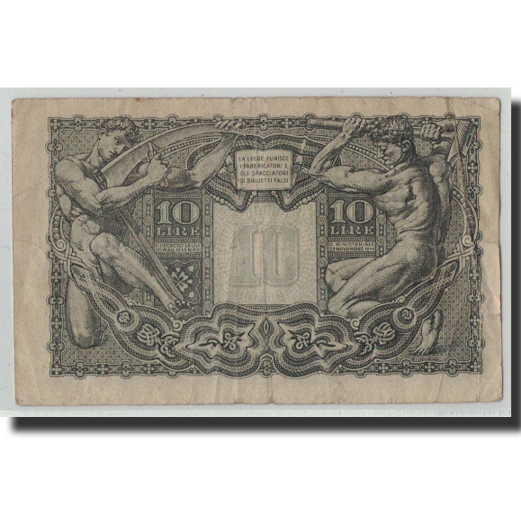 Geldschein, Italien, 10 Lire, 1944, 1944-11-23, KM:32b, SGE+