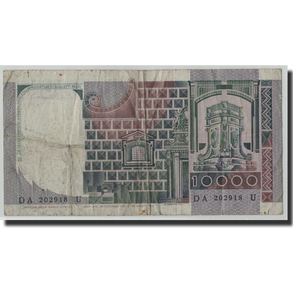 Banknote, Italy, 10,000 Lire, 1978, 1978-12-29, KM:106a, F(12-15)