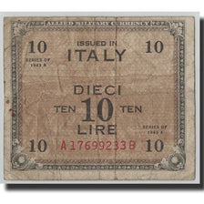 Billet, Italie, 10 Lire, 1943, KM:M13a, B+