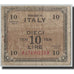 Banknote, Italy, 10 Lire, 1943, KM:M13a, F(12-15)